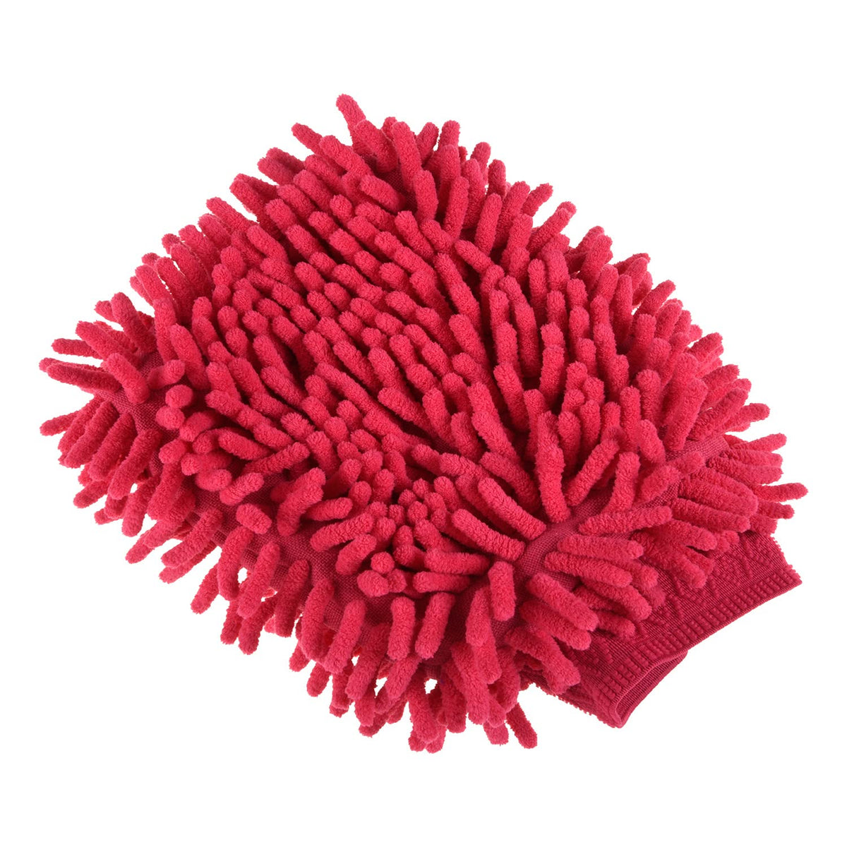 Kuber Industries Chenille Mitts|Microfiber Cleaning Gloves|Inside Waterproof Cloth Gloves|100 Gram Weighted Hand Duster|Hand Chenille Gloves for Car|Glass (Dark Pink)
