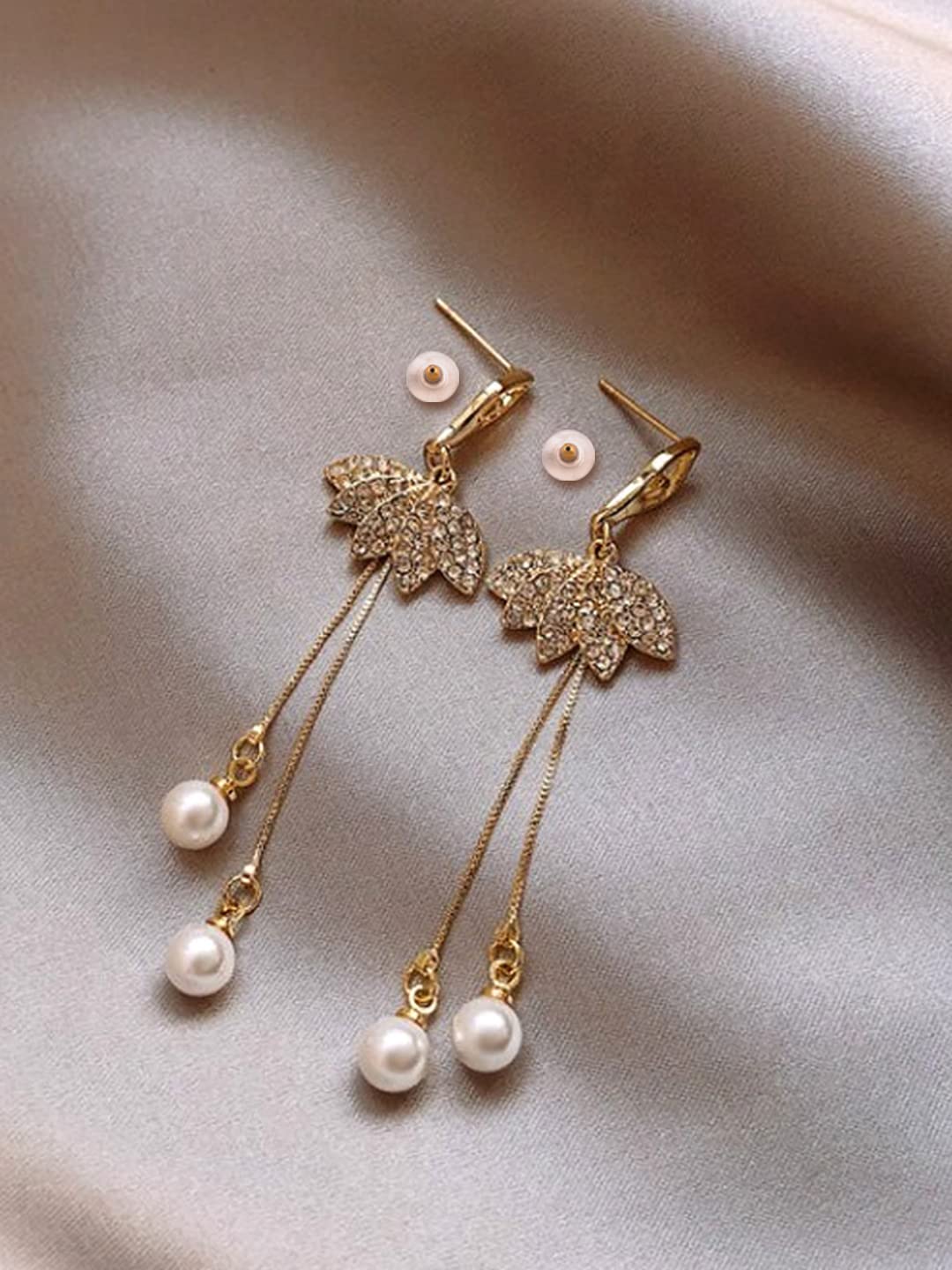 Buy Simple Daily Wear Dangler Gold Covering Earrings Imitation Jewellery  Online