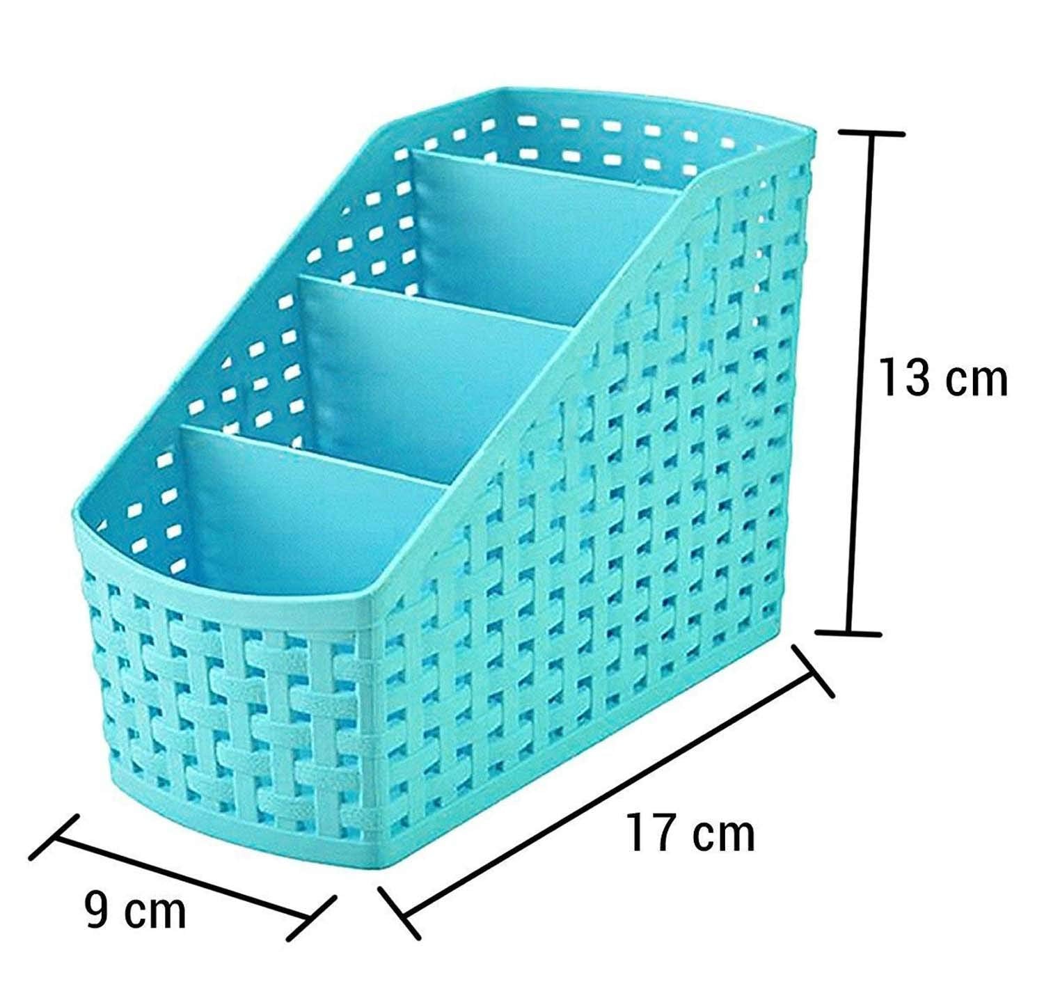 Kuber Industries Compact 2 Piece Plastic Storage Basket, Multi color (CTKTC5268) Boxes, Baskets & Bins