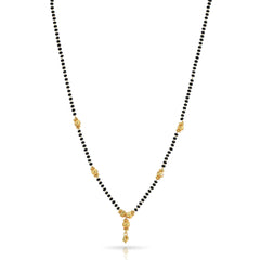 Yellow Chimes Combo of 2 PCs Ethnic Traditional Gold Plated Black Beads Mangalsutra Pendant Necklace for Women and Girls