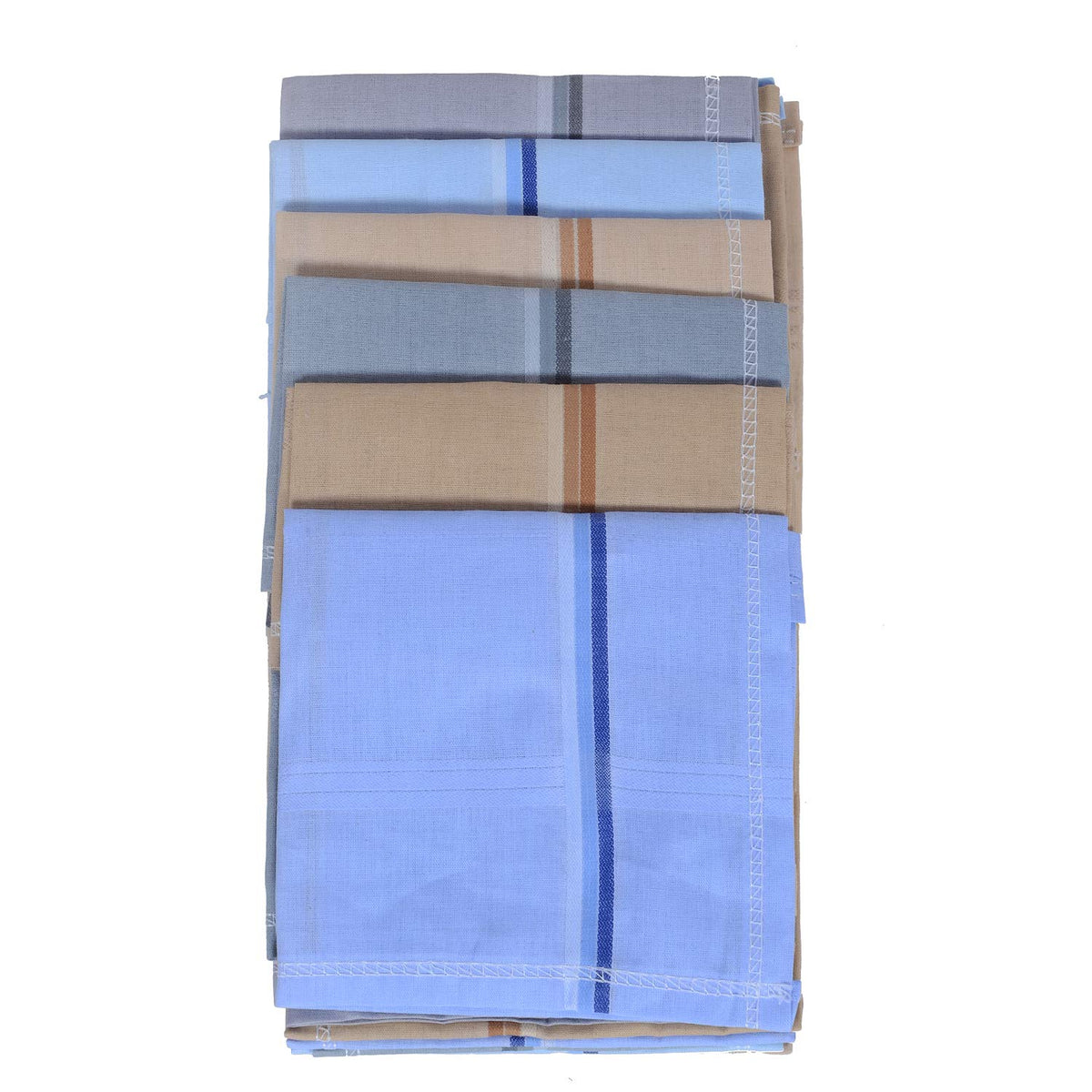 Kuber Industries Cotton 6 Piece Men's Handkerchief Set - Multicolour (CTKTC05643)