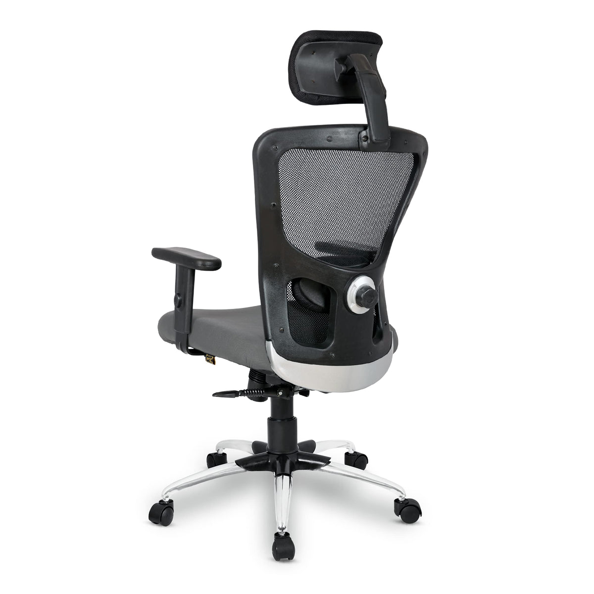 SAVYA HOME Beatle High Back Ergonomic Office Chair with Adjustable Arms and 2D Lumbar Support (Ergonomic Meshback) (Grey)