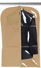 Kuber Industries Half Transparent 4 Pieces Non Woven Men's Coat Blazer Cover (Brown) - CTKTC030920