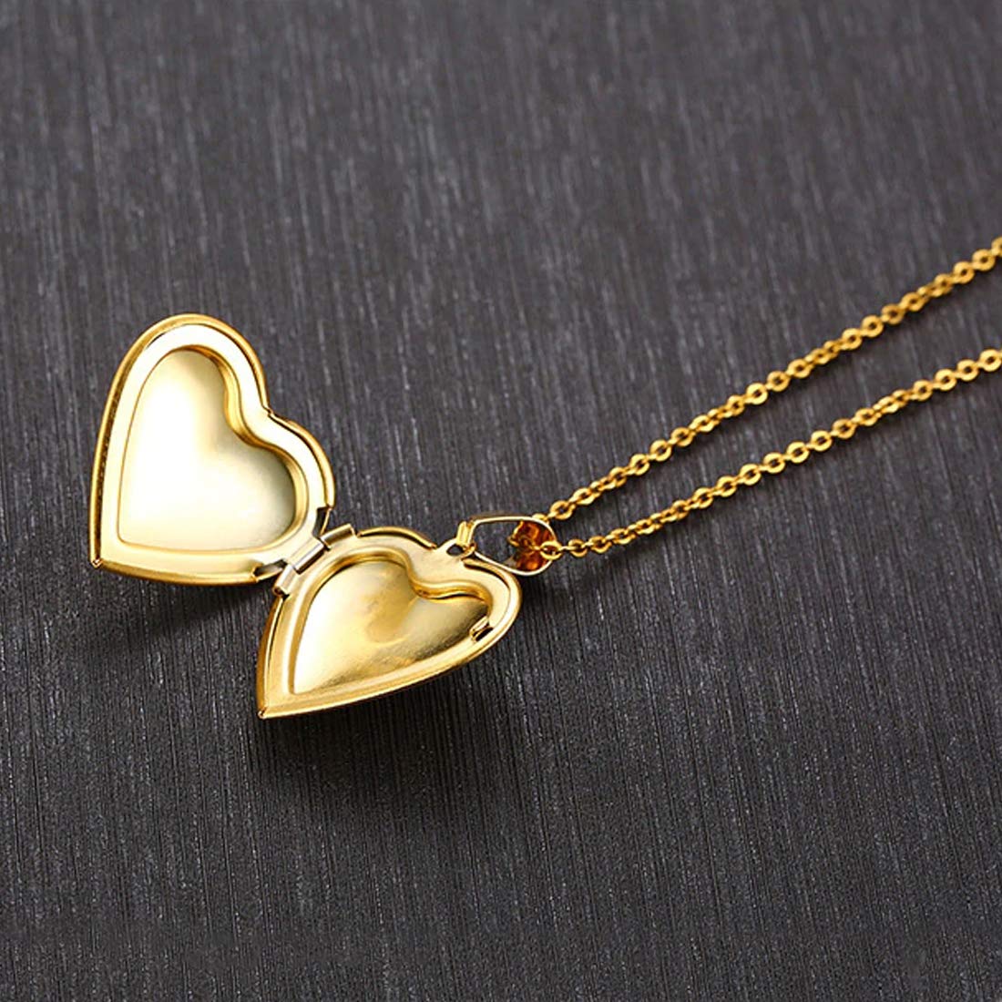 Yellow Chimes Pendant for Women Golden Openable Heart Photo Frame Locket Gift Jewelry Pendant Necklace for Men and Women.