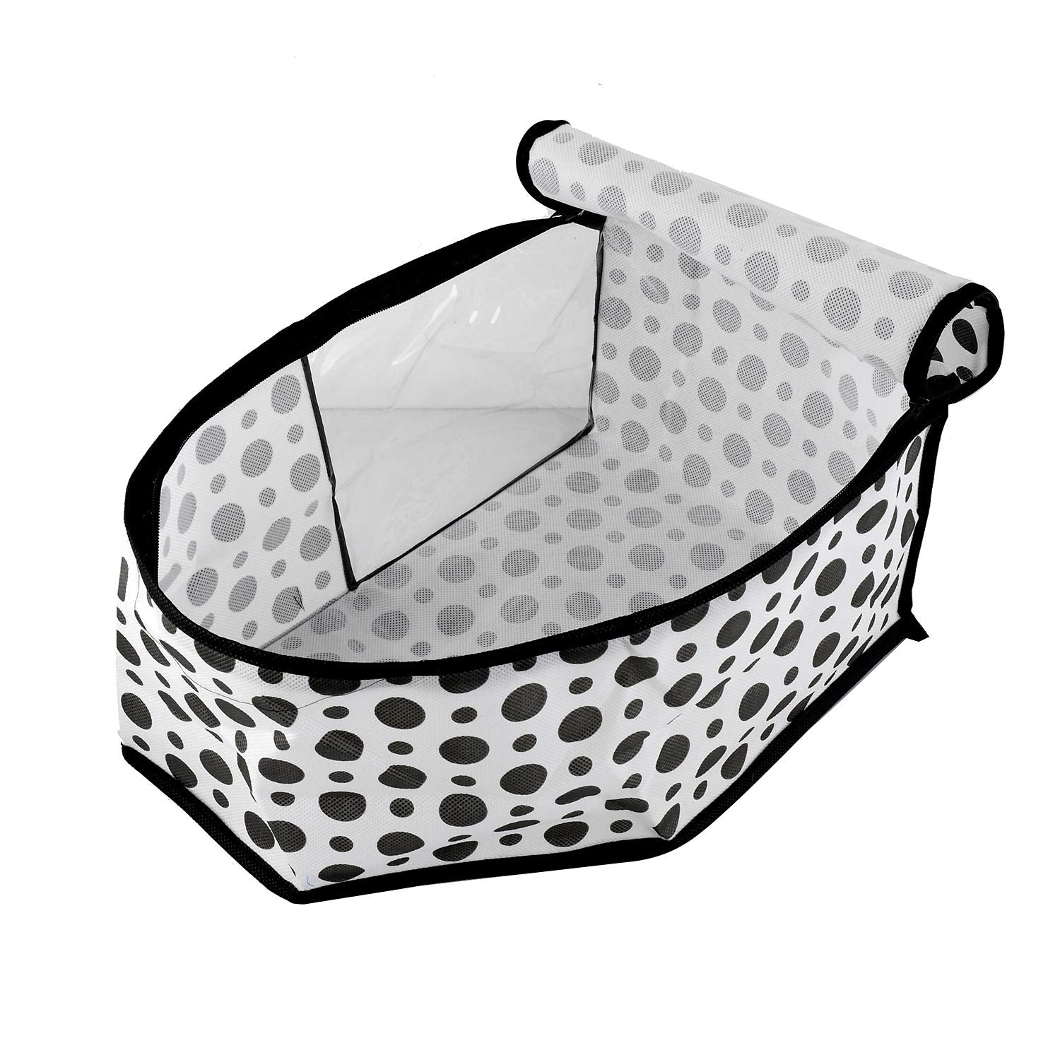 Kuber Industries Polka Dots 3 Pieces Non Woven Blouse Cover Set (Black & White) -CTKTC039389