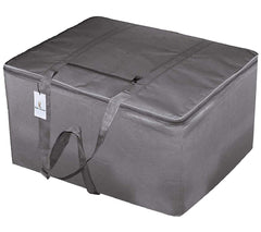 Kuber Industries Small Size Lightweight Foldable Rexine Jumbo Underbed Storage Bag with Zipper and Handle (Grey) (F_26_KUBMART016798)