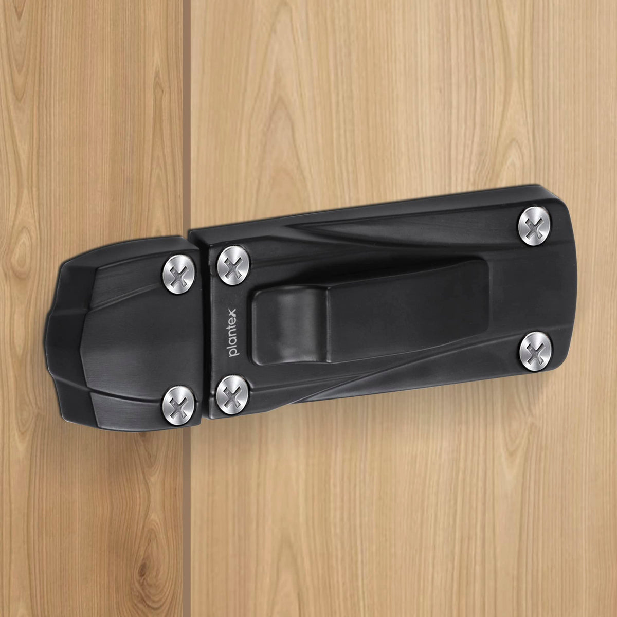 Plantex Heavy Duty Door Stopper/Door Baby Latch/Door Lock for Home and Office Doors - Pack of 1 (205 - Black)