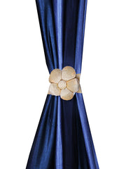 Kuber Industries Velvet 2 Pieces Curtain Tie Back Tassel Set (Gold) (CTKTC024103)