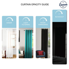 Encasa Homes Blackout Curtains (8 ft, 2 Panels) - Room Darkening - Floral Digital Print with Grommets, 85% Light Blocking, Sound & Heat Reducing - F1 Neutral