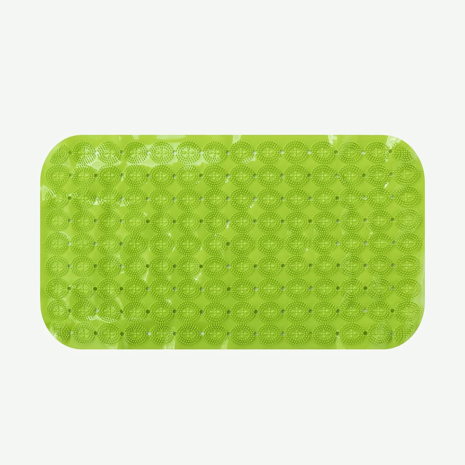 Kuber Industries Bath Mat | PVC Bathroom Mat | Shower Bath Mat | Floor Tub Mat | Foot Massager Mat | Anti-Skid Shower Bathroom Mat | B-02C | Green