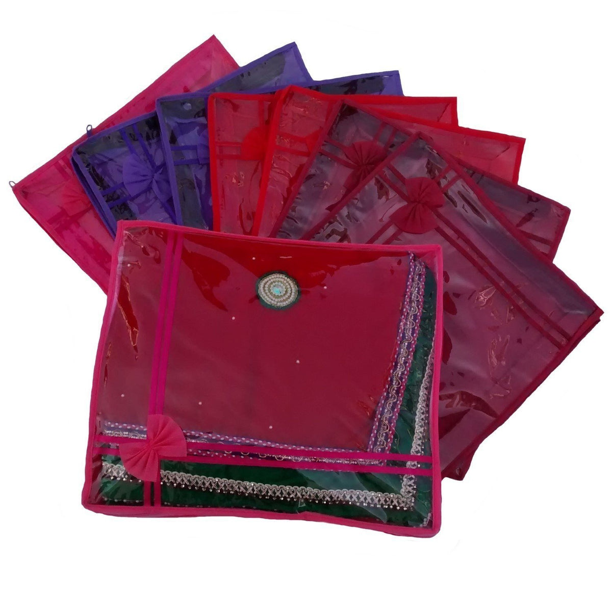 Kuber Industries 12 Piece Non-Woven Saree Cover (SC756),multi,Standard,MKU755