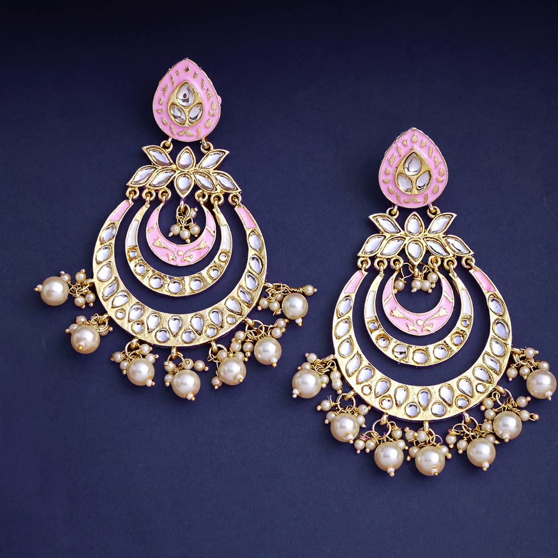 Buy Big Stud Earrings For Girls, Ladies Online – Gehna Shop