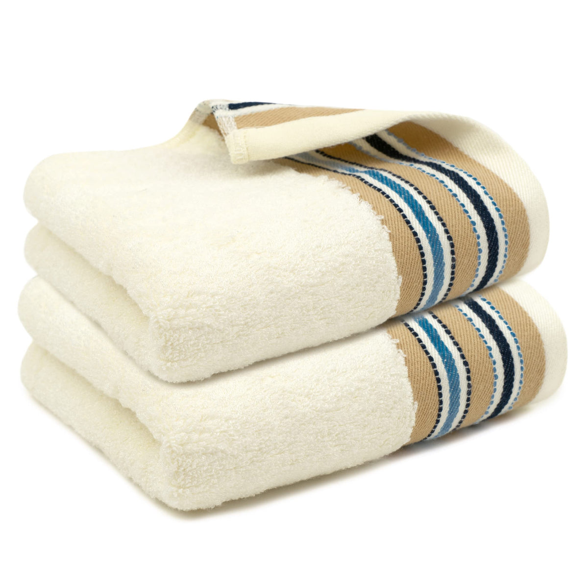 Mush Designer Bamboo Hand Towels |Ultra Soft, Absorbent & Quick Dry Towels for Bath, Spa and Yoga (Pearl White, Hand Towelset of 2),450 GSM