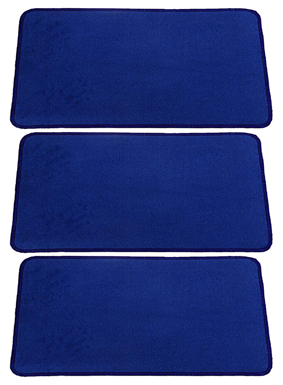 Kuber Industries Microfiber Anti Slip 3 Pieces Door Mat 22"x14", Blue - CTKTC021886