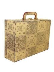 Kuber Industries Wooden Jewellery Box With 2 Rolls, Golden