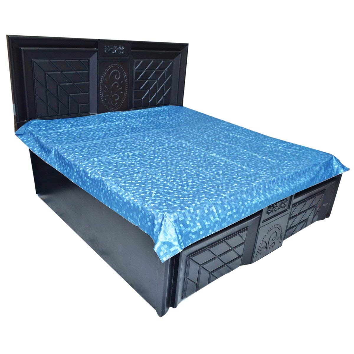 Kuber Industries PVC Double Bed Mattress Protector Sheet (Blue, 6.5 * 6 Feet, CTKTC28739)