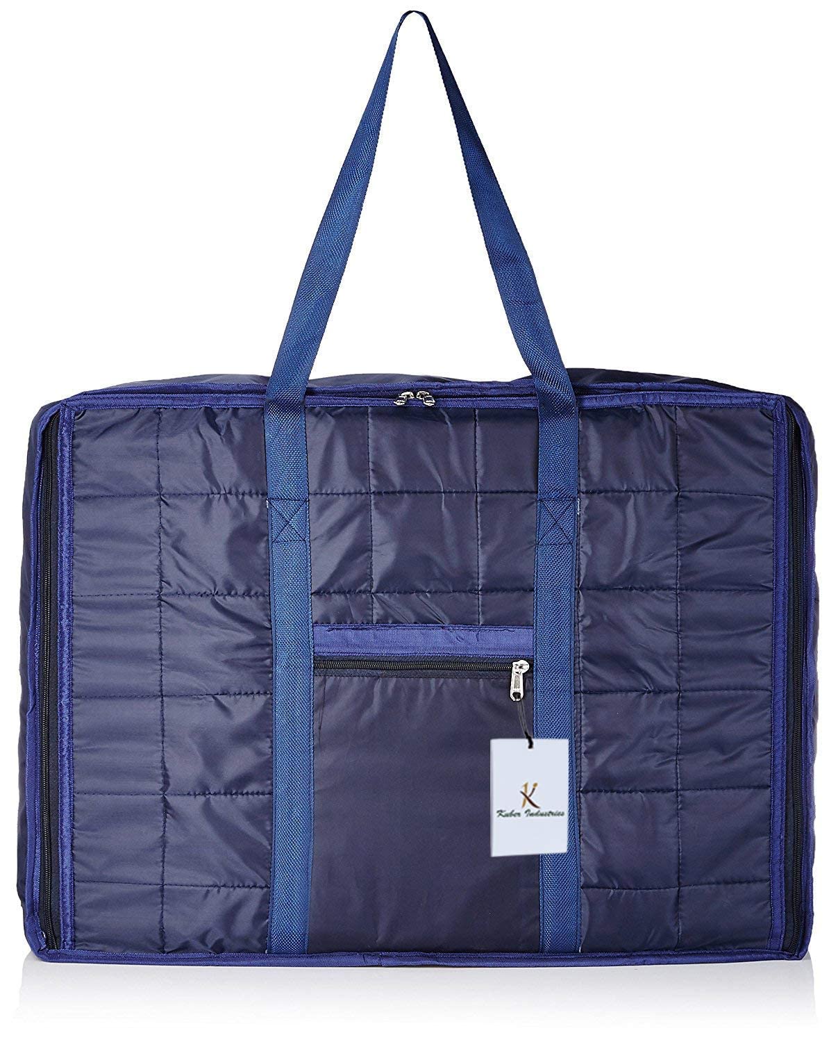 Kuber Industries Rexine Underbed Storage Clothes Bag (Blue) -CTKTC8721