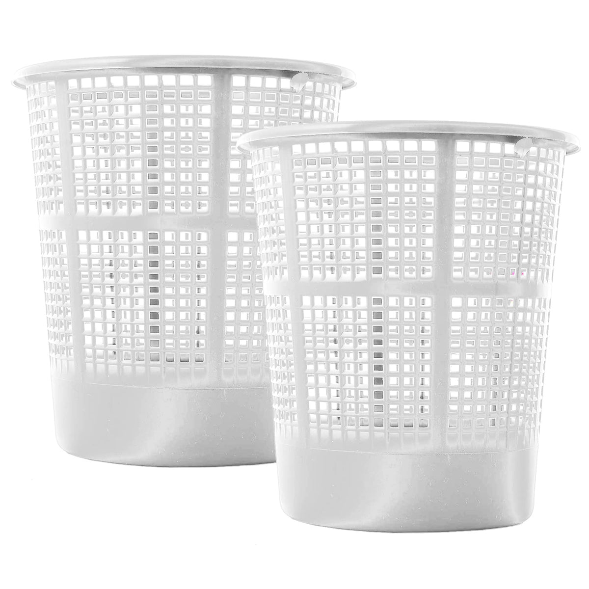 Kuber Industries Mesh Design Plastic Dustbin/Garbage Bin, 5Ltr.- Pack of 2 (White)-47KM0784