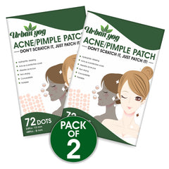 Urban yog Acne Pimple Patch - 72 Invisible Facial Stickers cover with 100% Hydrocolloid (Acne Pimple Patch (Pack of 2))