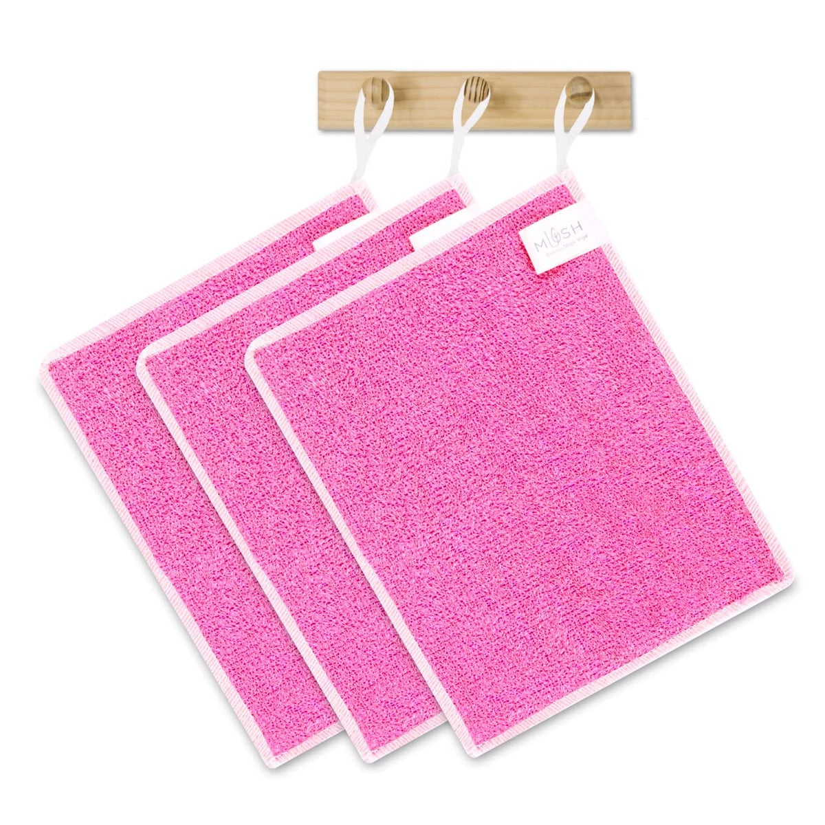 Mush Bamboo Super Absorbent, Anti Odor, Lint and Streak Free Reusable Cleaning Towel- Multipurpose Wash Cloth for Kitchen, Car, Windows, Glass, Utensils, Furniture.