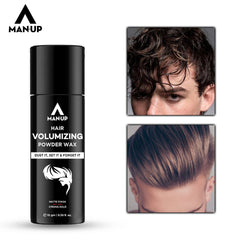 Man-Up Hair Volumizing Powder Wax For Men 10gm | Strong Hold With Matte Finish Hair Styling | All Natural & Zero Toxin Hair Styling Powder | Vegan & Cruelty Free