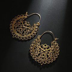 Yellow Chimes Oxidized Fashion Party ware Gold Plated Alloy Chandbali Earring for Women and Girls