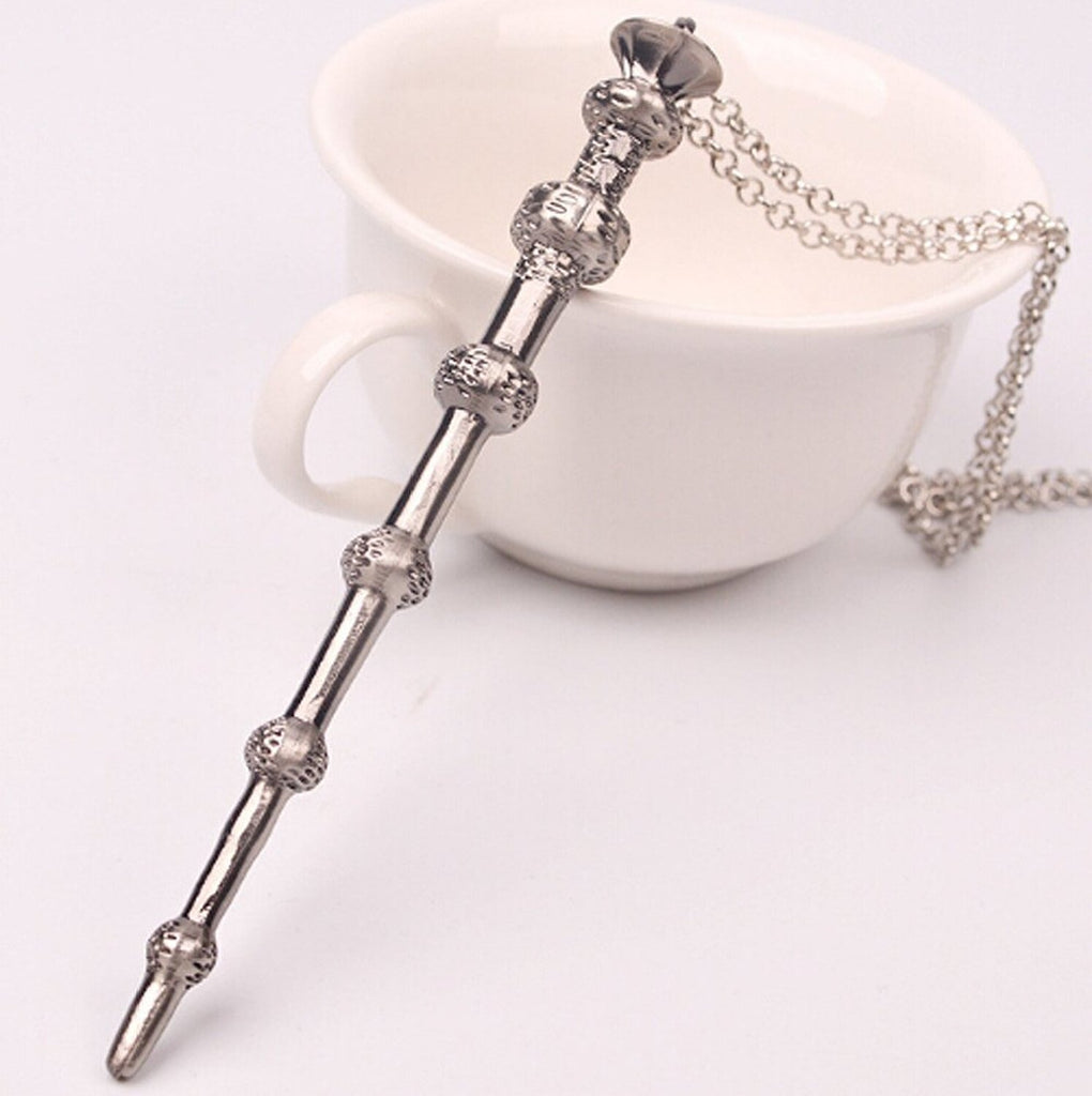 YELLOW CHIMES Famous Harry Potter Magic Wand Long Pendant Necklace for ...