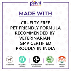 Petvit Nose and Paw Wipes for Eliminates Bacteria, Virus, Fungus, Odor - Fragrance Less 50 Wipes |for All Age Group | Pack of 2