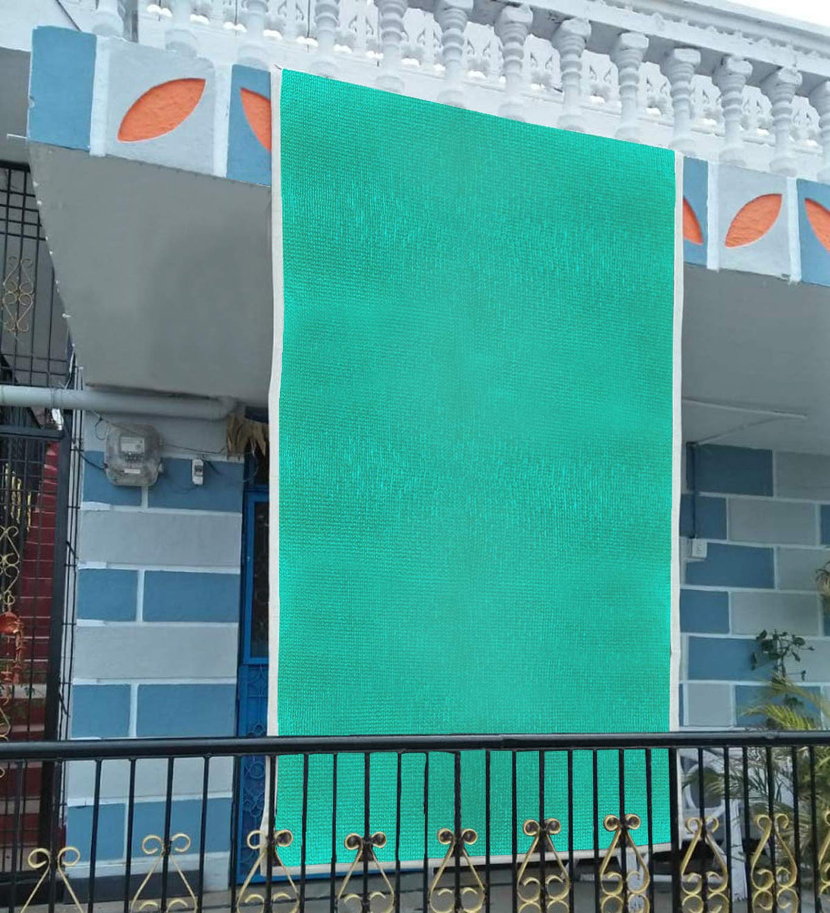 Heart Home 10 x 6 ft. Sun Mesh Shade Sunblock Shade Cloth UV Resistant Net for Garden/Home/Lawn/Shade/Netting/Sports (Green), Standard (F_26_HEARTH016982)