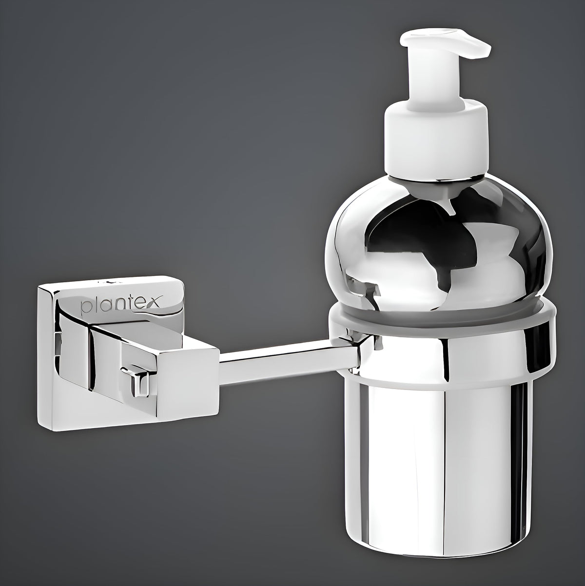 Plantex 304 Grade Stainless Steel Handwash Holder for Wash Basin Liquid Soap Dispenser/Bathroom Accessories - Splash (Chrome)