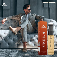 Man-Up Spice Rum Perfume For Men | Eau De Perfume | Premium Long Lasting Fresh, Refreshing & Energising Fragrance Perfume | Celebrating Every Special Occasion - 8ml