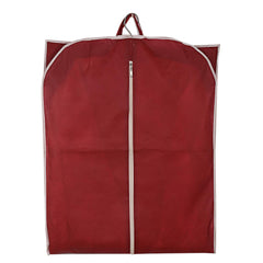 Kuber Industries Long Coat Cover|Foldable Blazer Cover|Suit Cover With Zipper Closure|Cloth Organizer For Dust Proof Jacket|Pack of 12 (Maroon)