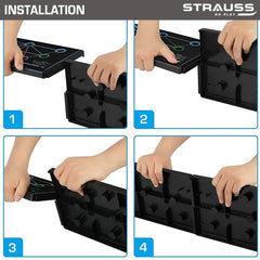 Strauss Multifunctional Portable Push Up Board |16 in 1 Body Building Exercise Tools | Durable & Foldable | Push Up Board for Men-Women