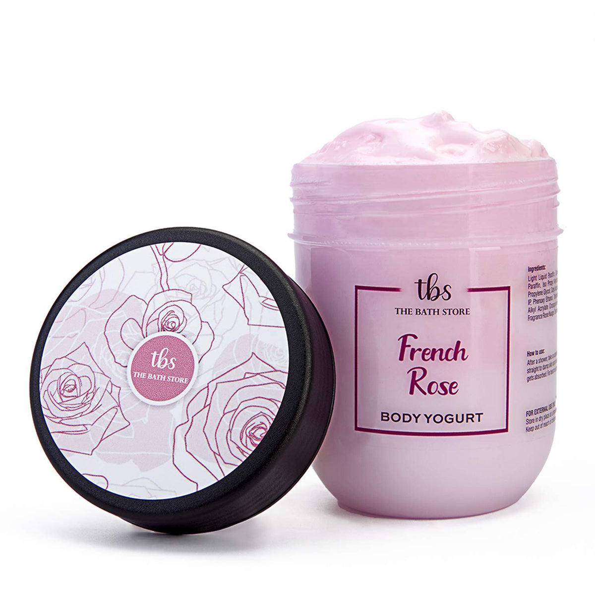 The Bath Store French Rose Body Yogurt for Soft and Supple Skin with Rich Ingredients for All Skin Type - 200 g