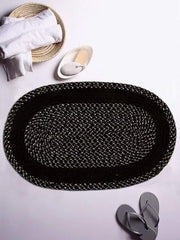 Kuber Industries Oval Design Soft Cotton Blend Anti Slip 4 Pieces Door Mat 18"x26"(Brown) CTKTC33722
