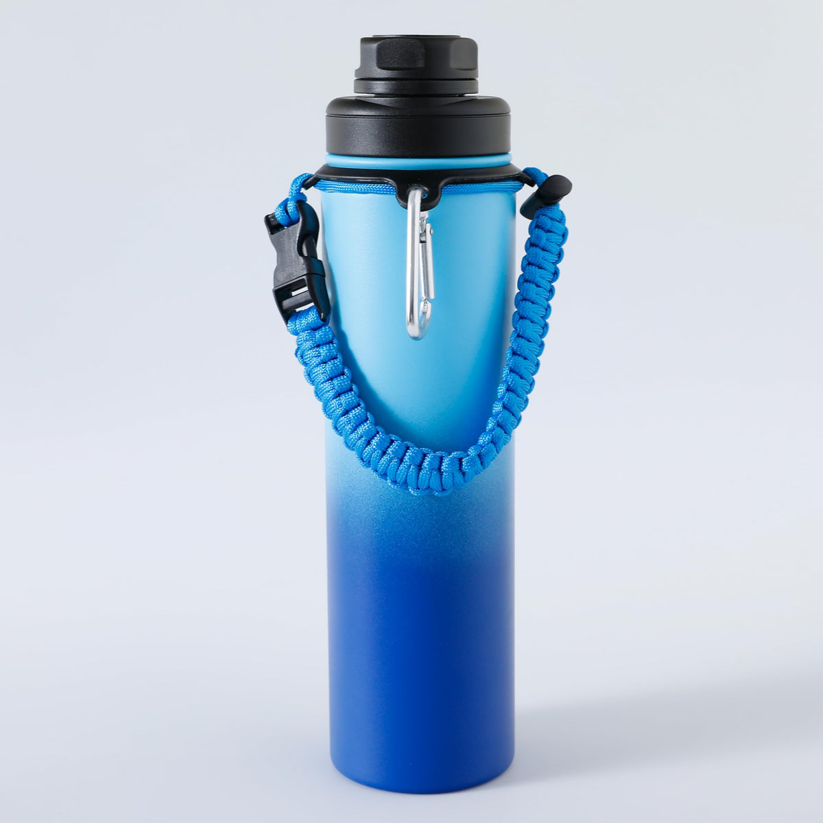 UMAI Stainless Steel Water Bottle (720ml) |Vacuum Insulated Flask Water Bottles with Rope and Carabiner for Outdoor Adventures, Fitness Activities, Daily Commute|Hot and Cold Water Bottle (Blue-Aqua)