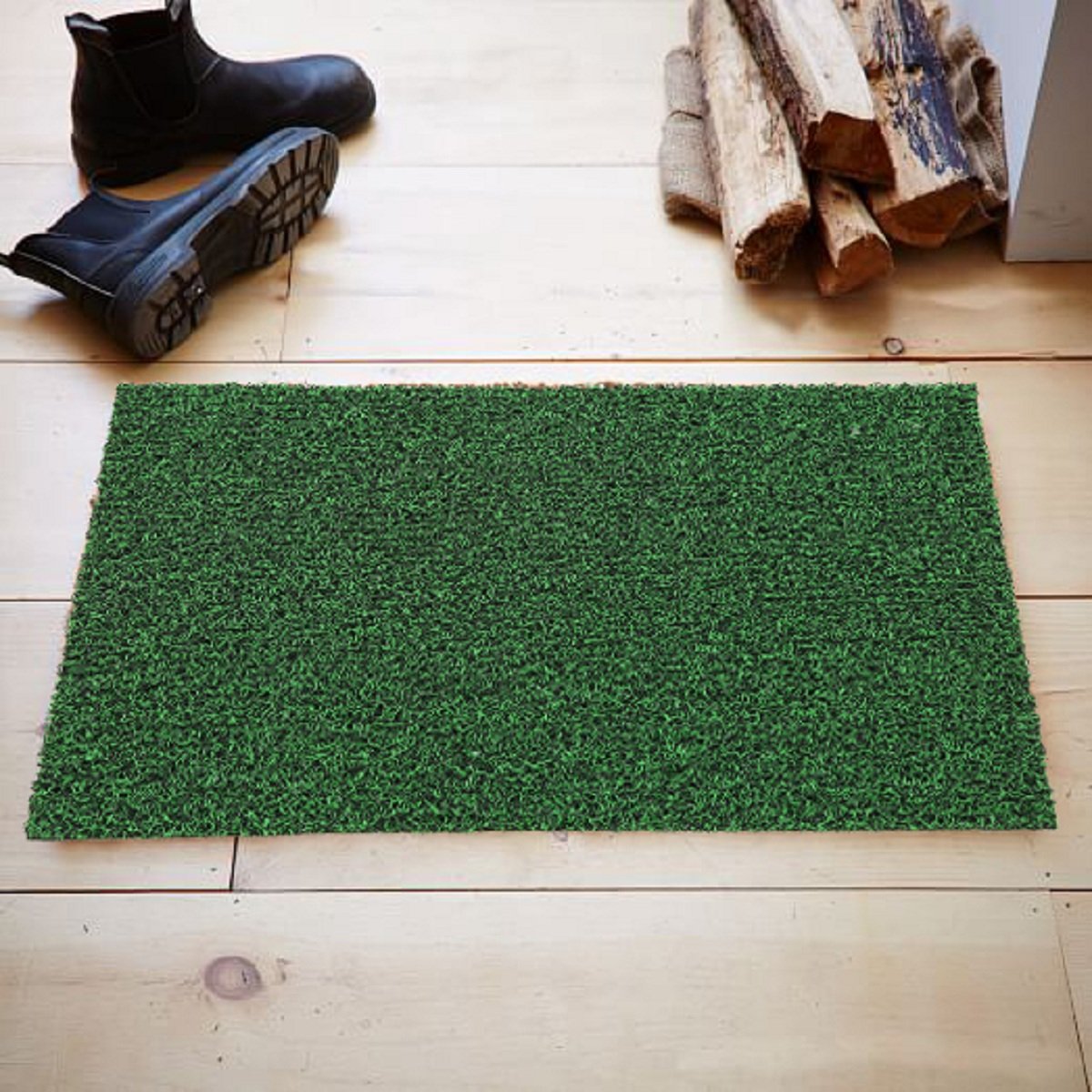 Kuber Industries PVC Door Mat (Green, 24" x 16")