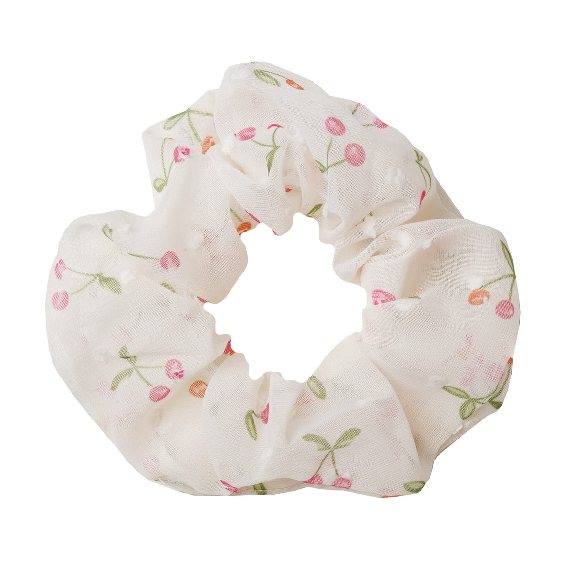 Joker & Witch Cherry Pop Yellow Chiffon Scrunchie for Women