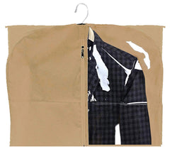 Kuber Industries Half Transparent 4 Pieces Non Woven Men's Coat Blazer Cover (Brown) - CTKTC030920