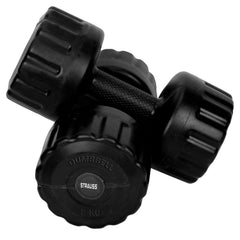 Strauss Unisex PVC Dumbbells Weight for Men & Women | 2Kg (Each)| 4Kg (Pair) | Ideal for Home Workout and Gym Exercises (Black)
