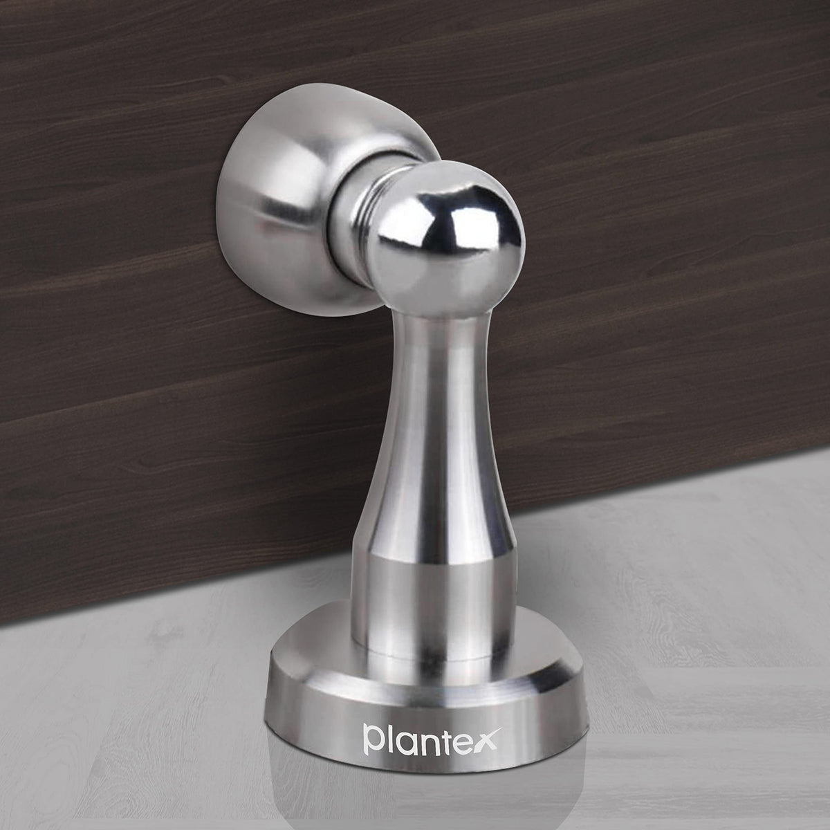 Plantex Door Stopper-Stainless Steel 360 Degree 4-inch Door Magnet for Home/Office/Hotel Wall and Floor Mounted Soft-Catcher to Hold Wooden/Glass/PVC Door (Matt)