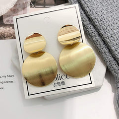Yellow Chimes Latest Trand Geometric Triangle Round Stylish Gold Plated Party Wear Stud Earrings For Women and Girl"s