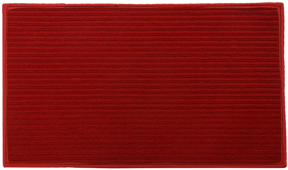 Kuber Industries Door Mat (Red, Microfiber, Standard)