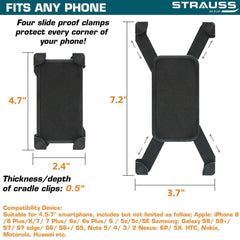 Strauss Bicycle Mobile Holder (Black), (Pack of 2)