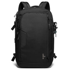 THE CLOWNFISH Large Capacity Expandable Water Resistant Business Travel Laptop Backpack (Black)