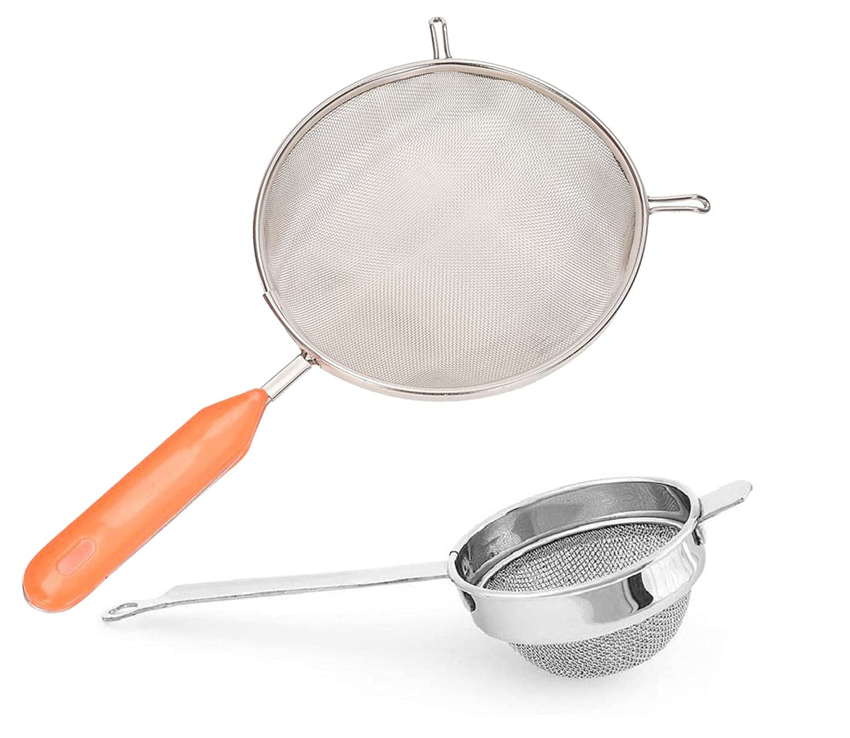 Kuber Industries Stainless Steel Soup & Juice Strainer and Tea Strainer CHalni (Silver), Standard