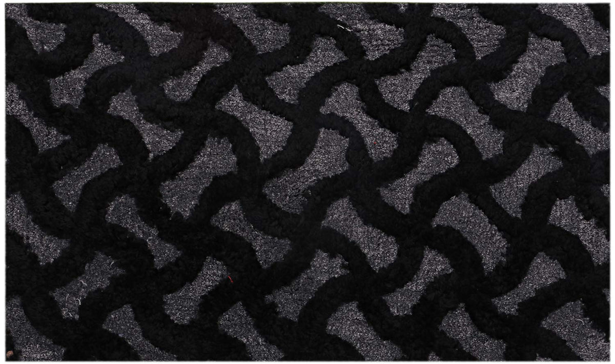 Kuber Industries Soft Cotton Blend Anti Slip Door Mat 17"x25" (Black) -CTKTC29221