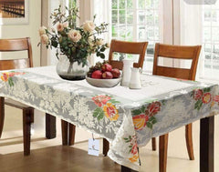 Kuber Industries Dining Table Cover 6 Seater|Table Cloth|Table Cover for Home, Restaurant|Table Cover for Home Décor|Cotton Dining Table Cover (Cream)