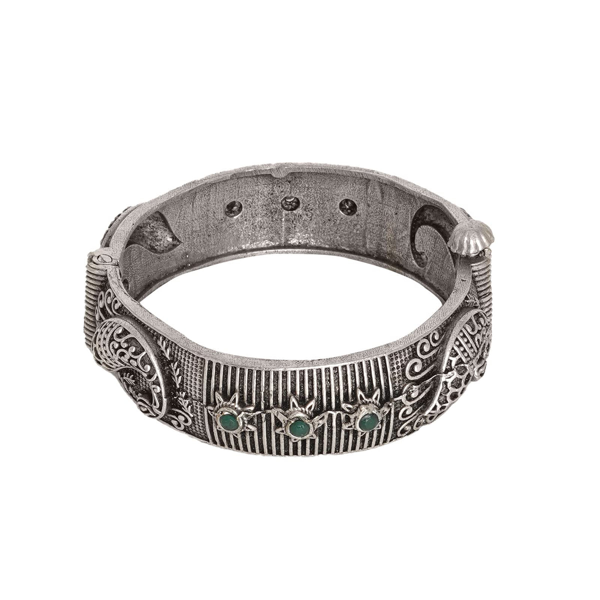 TEEJH Vaarahi Silver Oxidised Bangles