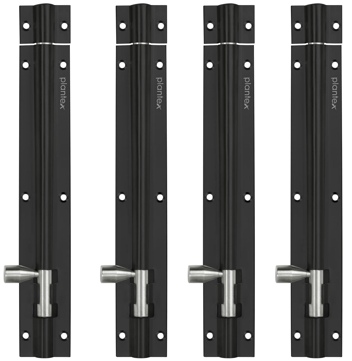 Plantex 8- inches Long Tower Bolt for Door/Windows/Wardrobe - Multicolour (Pack of 4)